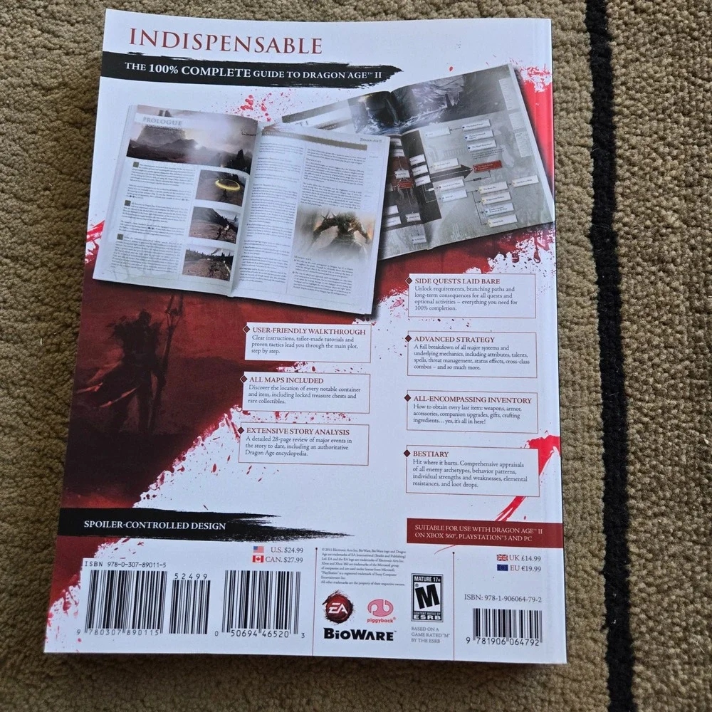 Dragon Age II The Complete Official Guide Piggyback Interactive Strategy Book